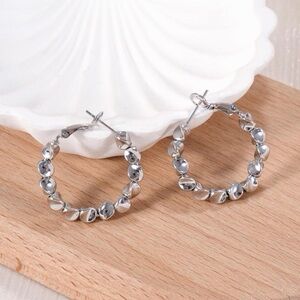 Elegant Silver Hoop Earrings